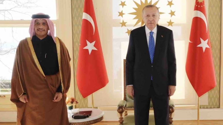 إردوغان يستقبل وزير الخارجية القطري